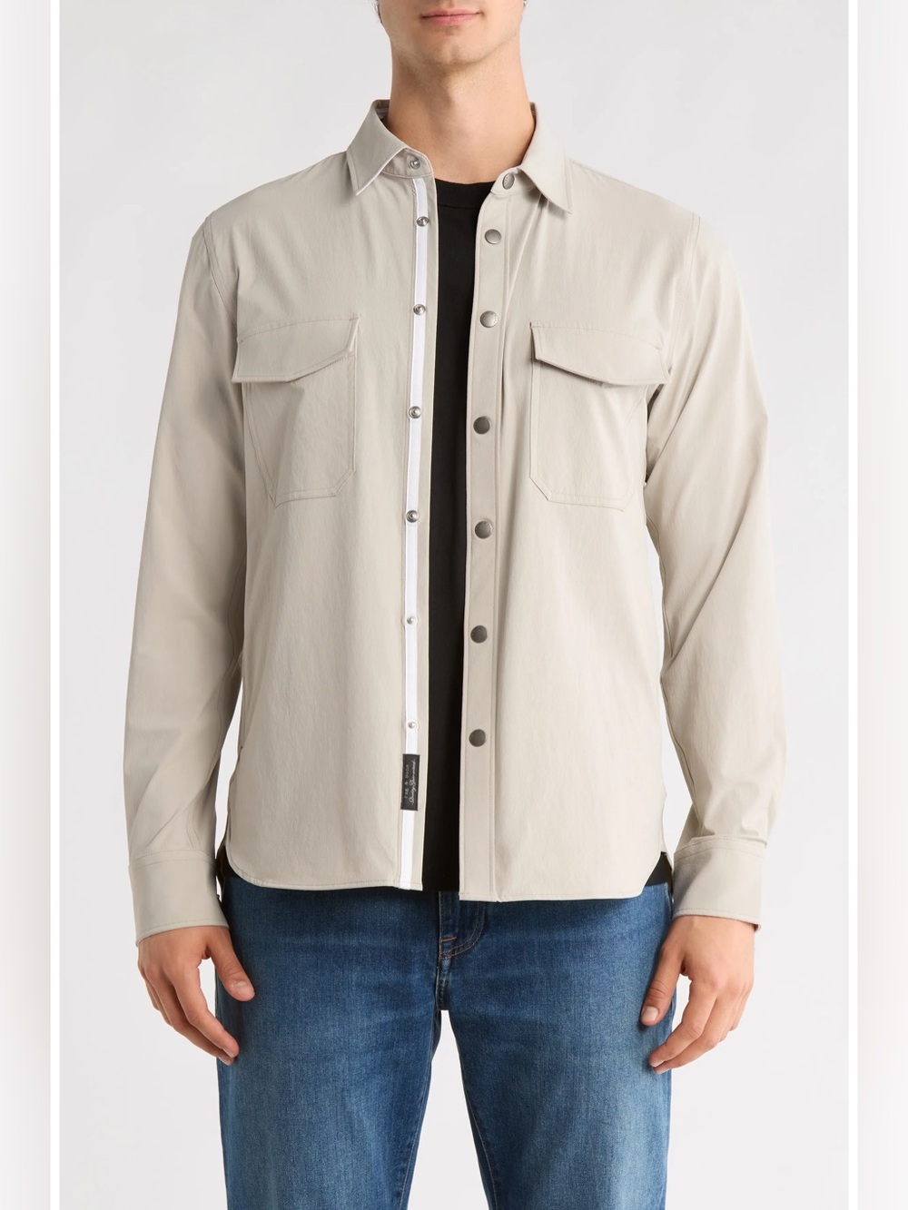 NWT Men’s Rag & Bone Aged Taupe Cpo Nylon Shirt Jacket